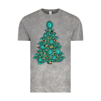 Cloud Rock christmas tree with gemstones Vintage Tee - MaliasSmallBusiness