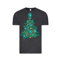 Vintage Black christmas tree with gemstones Vintage Tee - MaliasSmallBusiness