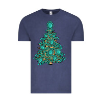 Vintage Denim christmas tree with gemstones Vintage Tee - MaliasSmallBusiness