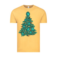 Vintage Mustard christmas tree with gemstones Vintage Tee - MaliasSmallBusiness