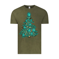 Vintage Olive christmas tree with gemstones Vintage Tee - MaliasSmallBusiness