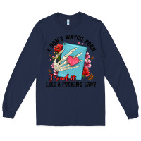 Navy i don t watch porn i read it like a fucking lady Long Sleeve Tee - Artiststas