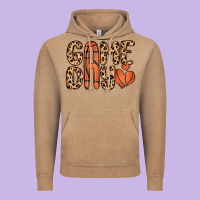 Game Day Basketball Vintage Hoodie Designed By Maliassmallbusiness