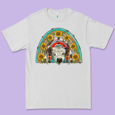 Scottish White Calf  Rainbow Premium Tee Designed By Barkaloodesign