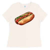 Bone American hot dog Ladies Tee - AdoDesignShop