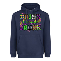 Navy drink drank drunk mardi gras olivia Heavyweight Hoodie - OliviaCreatesArt