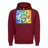 Burgundy love has no gender Zipper Hoodie - TumblerDesignByShophia