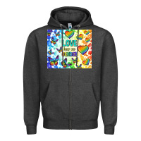 Charcoal Heather love has no gender Zipper Hoodie - TumblerDesignByShophia