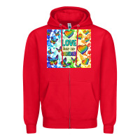 Red love has no gender Zipper Hoodie - TumblerDesignByShophia