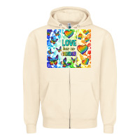 Sandshell love has no gender Zipper Hoodie - TumblerDesignByShophia