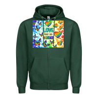 Sports Green love has no gender Zipper Hoodie - TumblerDesignByShophia
