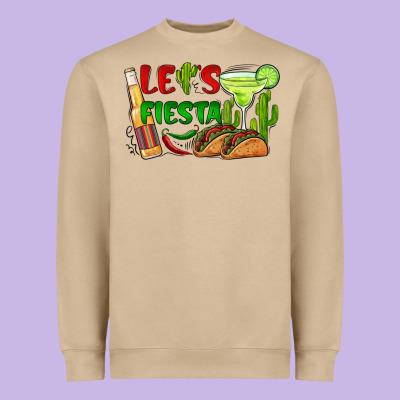 Let's Fiesta Taco And Beer Heavyweight Sweatshirt Designed By Barkaloodesign
