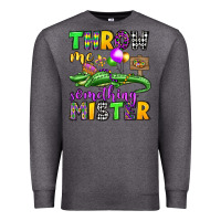 Charcoal Heather throw me something mister mardi gras olivia Premium Sweatshirt - OliviaCreatesArt