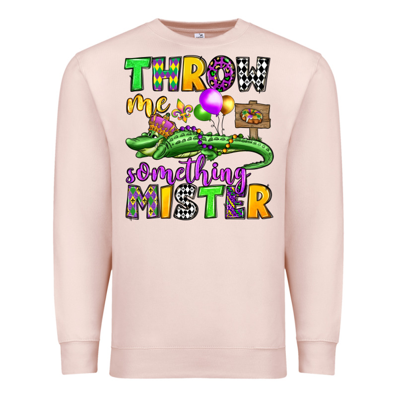 Throw Me Something Mister Mardi Gras Olivia Premium Sweatshirt by OliviaCreatesArt | Teevron