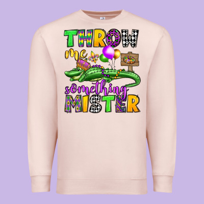 Throw Me Something Mister Mardi Gras Olivia Premium Sweatshirt Designed By Oliviacreatesart