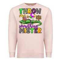 Pale Pink throw me something mister mardi gras olivia Premium Sweatshirt - OliviaCreatesArt
