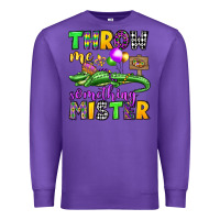 Purple throw me something mister mardi gras olivia Premium Sweatshirt - OliviaCreatesArt