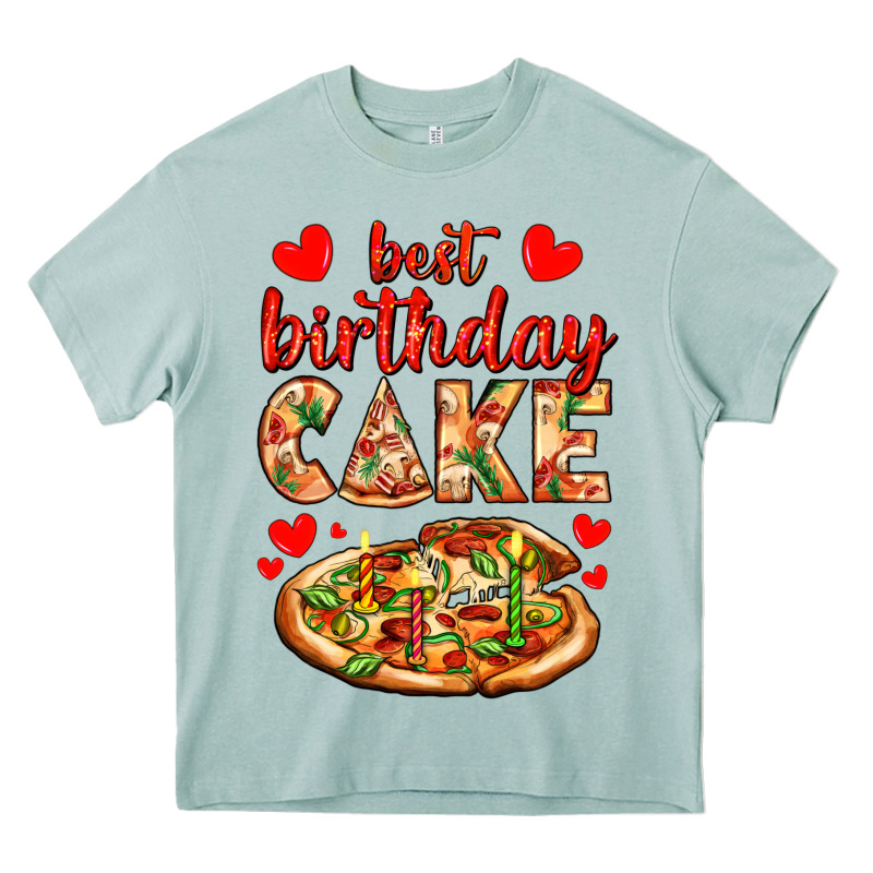 Best Birthday Cake Pizza Heavy Core Tee by AdoDesignShop | Teevron