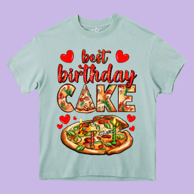 Best Birthday Cake Pizza Heavy Core Tee Designed By Adodesignshop