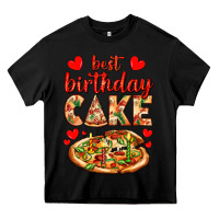 Black best birthday cake pizza Heavy Core Tee - AdoDesignShop