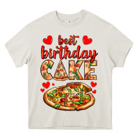 Cream best birthday cake pizza Heavy Core Tee - AdoDesignShop