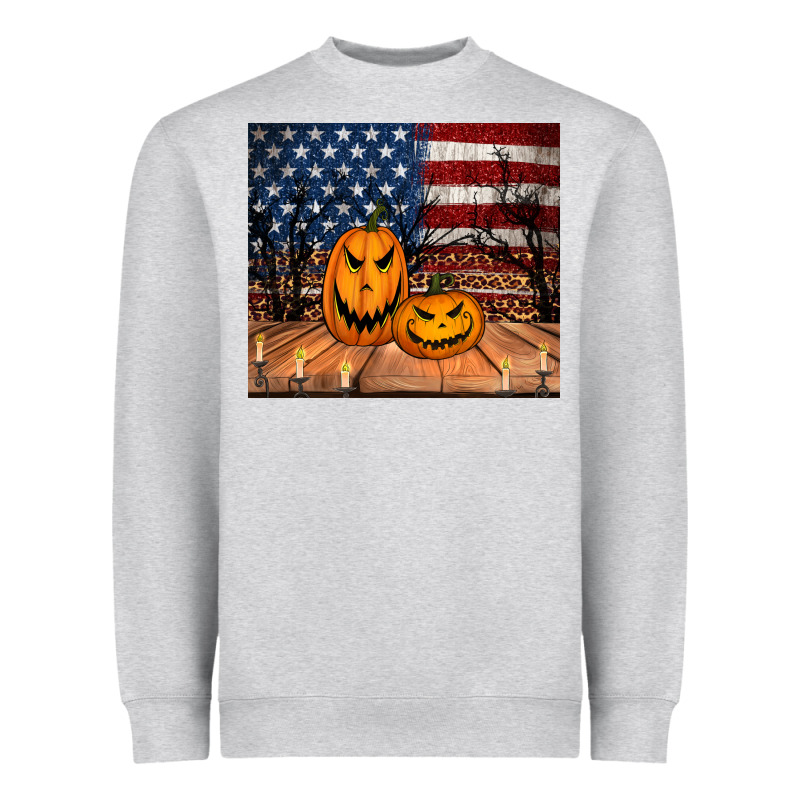 Halloween American Flag Tumbler Heavyweight Sweatshirt by Jasminsmagicworld | Teevron