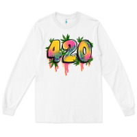 White 420 cannabis Long Sleeve Tee - Artiststas