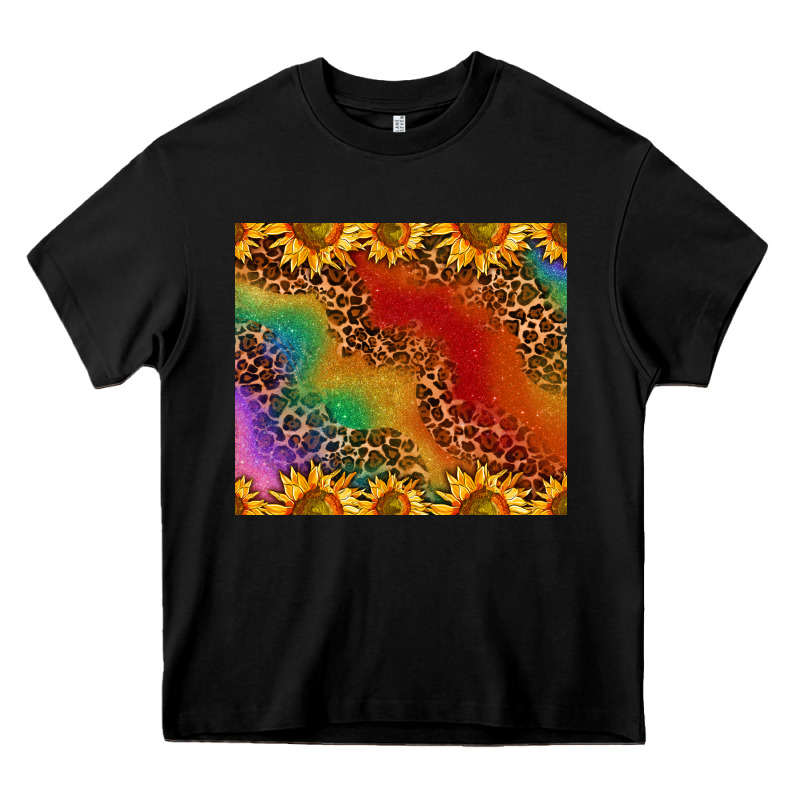 Pride Sunflower  Rainbow Leopard Heavy Core Tee by AdoDesignShop | Teevron