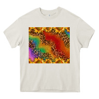 Cream pride sunflower  rainbow leopard Heavy Core Tee - AdoDesignShop