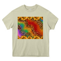 Mossy pride sunflower  rainbow leopard Heavy Core Tee - AdoDesignShop