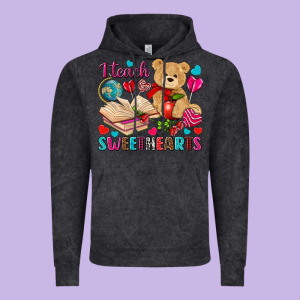 I Teach Sweethearts Vintage Hoodie Designed By Nancycooperartshop