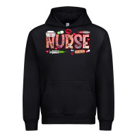 Black Nurse Valentine Urban Hoodie - CowhideDigitalArt