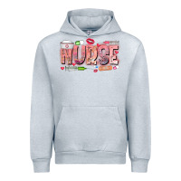 Heather Grey Nurse Valentine Urban Hoodie - CowhideDigitalArt