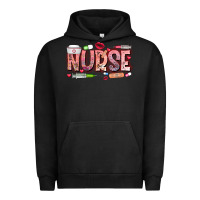 Pigment Black Nurse Valentine Urban Hoodie - CowhideDigitalArt