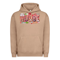 Pigment Burro Nurse Valentine Urban Hoodie - CowhideDigitalArt