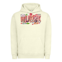 Pigment Pistachio Nurse Valentine Urban Hoodie - CowhideDigitalArt