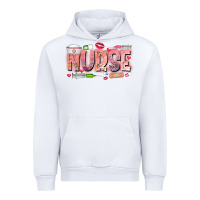 White Nurse Valentine Urban Hoodie - CowhideDigitalArt