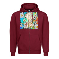 Burgundy human with daisies Zipper Hoodie - TumblerDesignByShophia