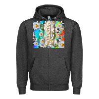 Charcoal Heather human with daisies Zipper Hoodie - TumblerDesignByShophia