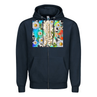 Navy human with daisies Zipper Hoodie - TumblerDesignByShophia