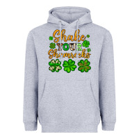 Heather Grey St. Patrick's Shake your shamrocks Heavyweight Hoodie - OliviaCreatesArt