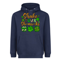 Navy St. Patrick's Shake your shamrocks Heavyweight Hoodie - OliviaCreatesArt