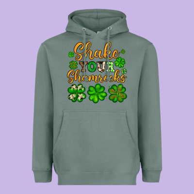 St. Patrick's Shake Your Shamrocks Heavyweight Hoodie Designed By Oliviacreatesart