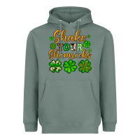 Sage St. Patrick's Shake your shamrocks Heavyweight Hoodie - OliviaCreatesArt