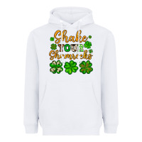 White St. Patrick's Shake your shamrocks Heavyweight Hoodie - OliviaCreatesArt