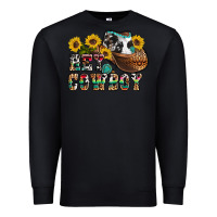 Black hey cowbow Premium Sweatshirt - OliviaCreatesArt