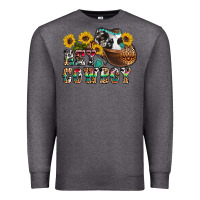Charcoal Heather hey cowbow Premium Sweatshirt - OliviaCreatesArt