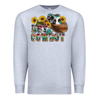 Heather Grey hey cowbow Premium Sweatshirt - OliviaCreatesArt