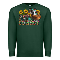 Sports Green hey cowbow Premium Sweatshirt - OliviaCreatesArt