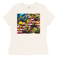 Bone excavator American flag Ladies Tee - Artiststas